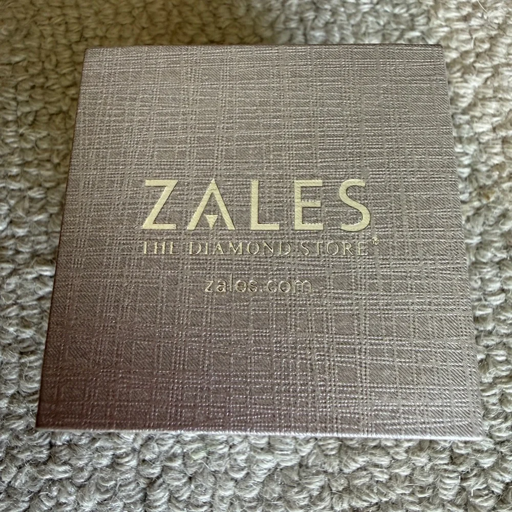 Zales 10k White Gold Diamond Accent Teardrop Drop Earrings - Picture 3 of 4